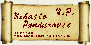 Mihajlo Pandurović vizit kartica